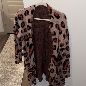 Cheetah print cardigan size M!